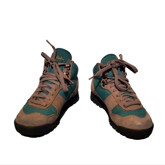 Cabela's Gray Leather/Aqua Lace-Up Hiking Ankle Boots Women's Size 6 - Picture 4 of 10